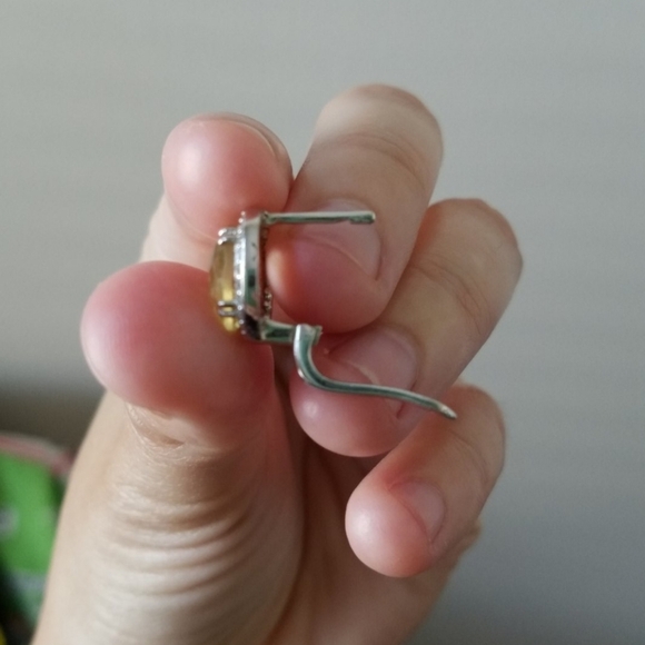 Citrine and Sterling Silver Earrings - Picture 6 of 8